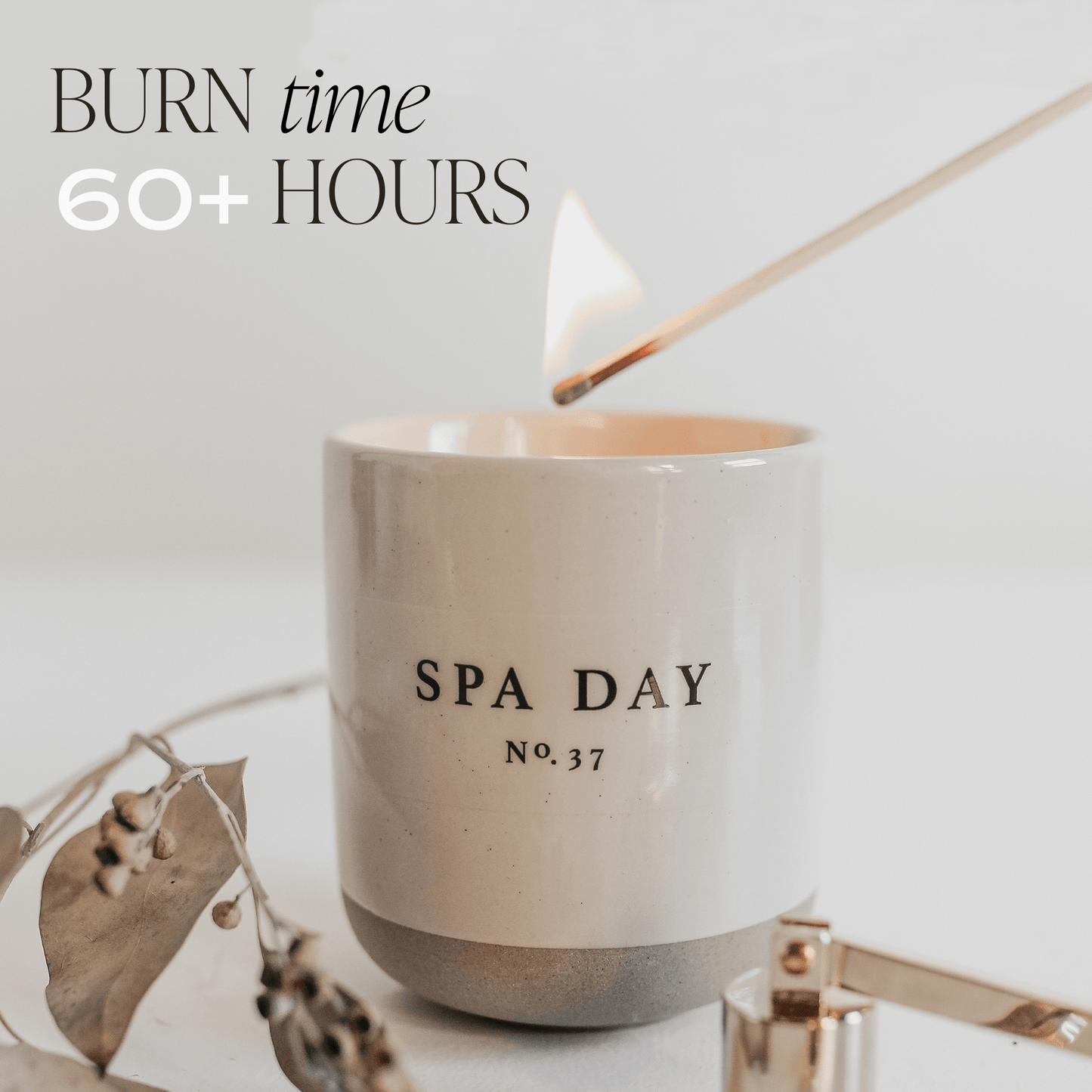 Holiday Soy Candle - Cream Stoneware Jar - 12 oz by Sweet Water Decor