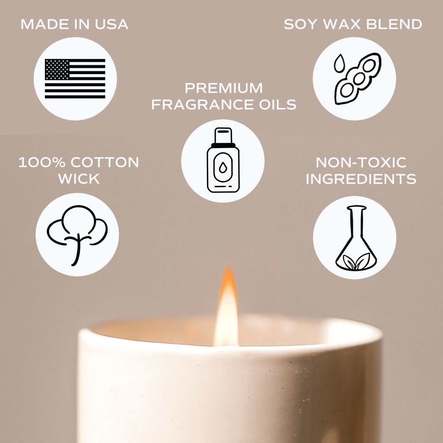 Holiday Soy Candle - Cream Stoneware Jar - 12 oz by Sweet Water Decor