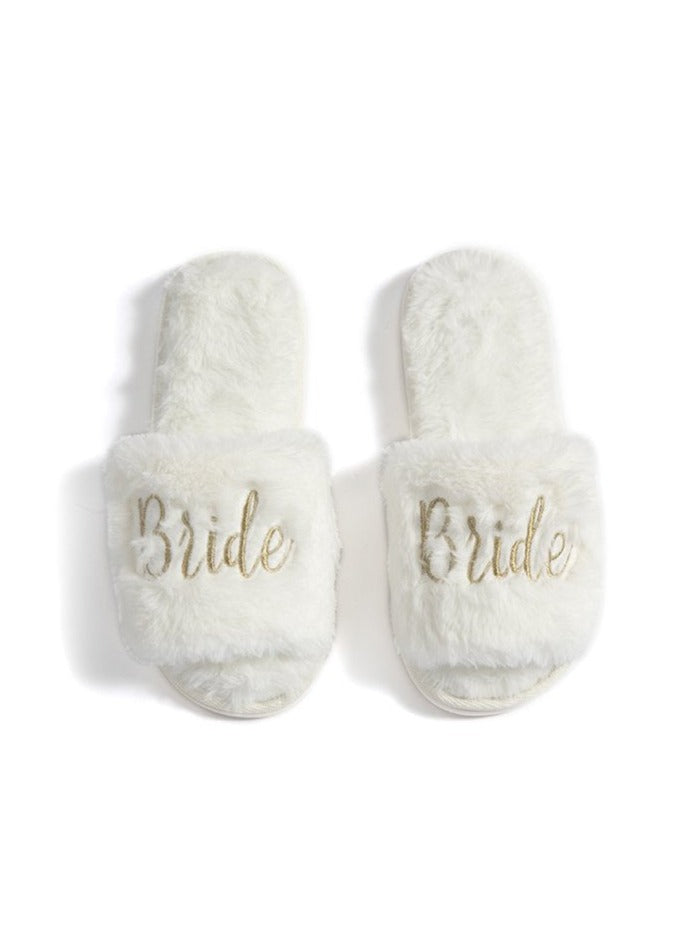 Shiraleah "Bride" Slippers, Ivory by Shiraleah