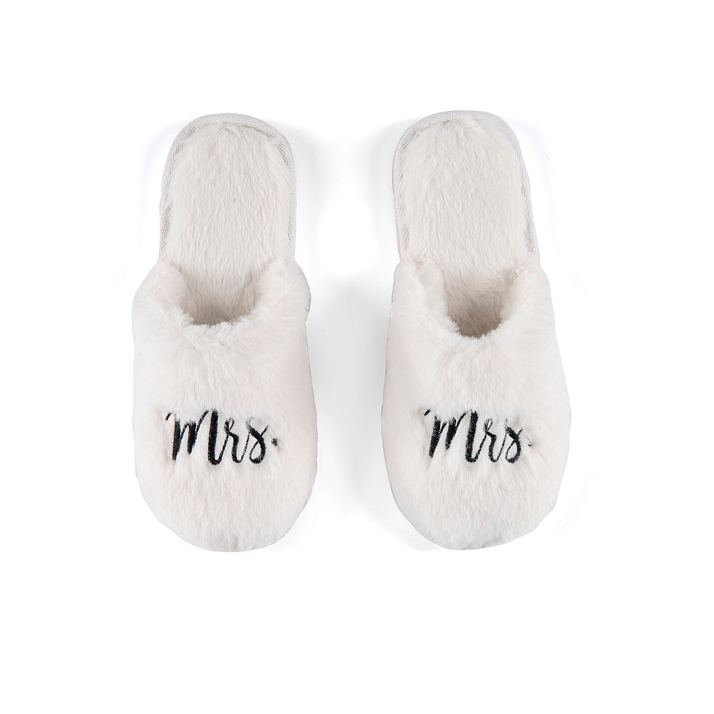 Shiraleah "Mrs" Bridal Slippers, Ivory by Shiraleah