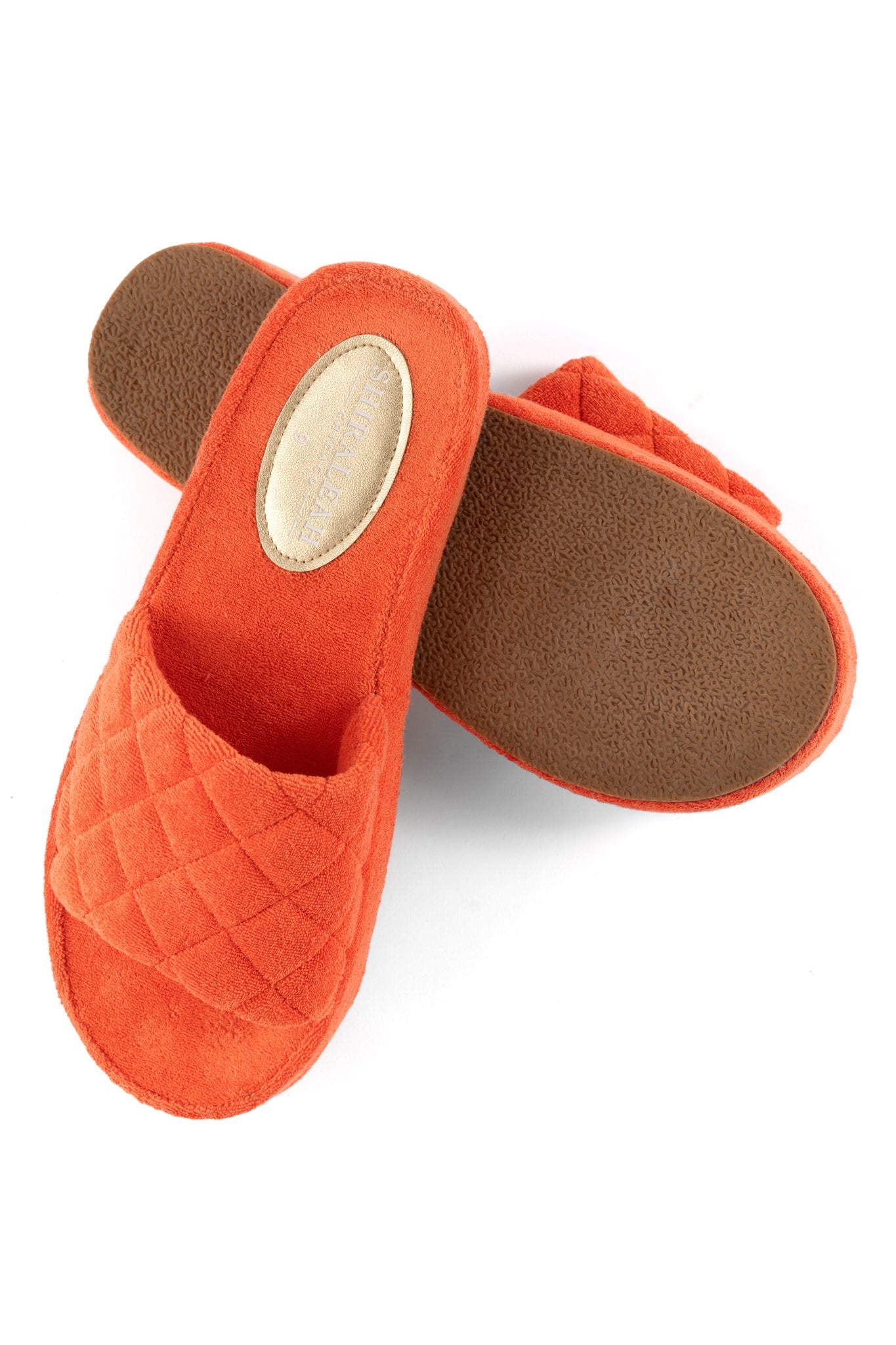 Shiraleah Sol Terry Pool Slides, Orange by Shiraleah
