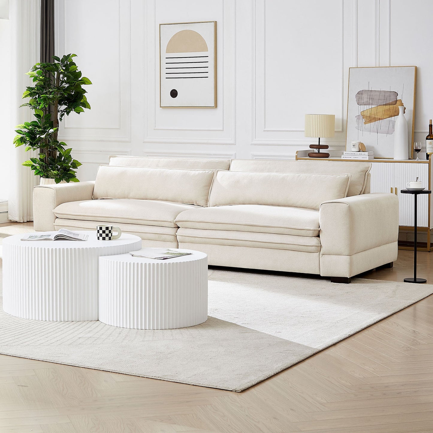 Modern Upholstered Mid-Century Sofa Couch by Blak Hom