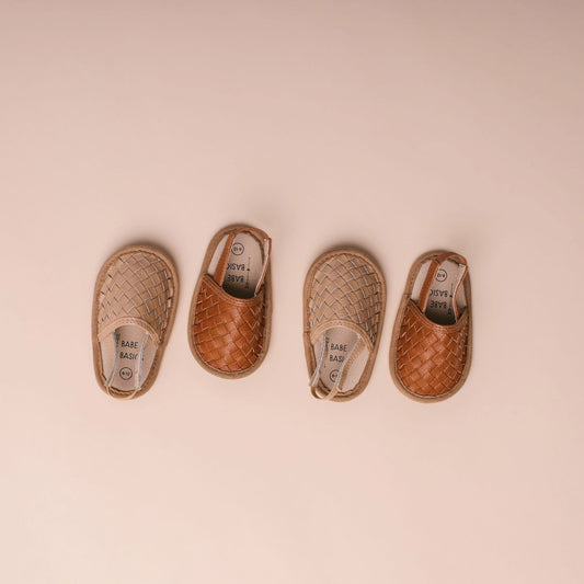 Woven Leather Sandals by Babe Basics
