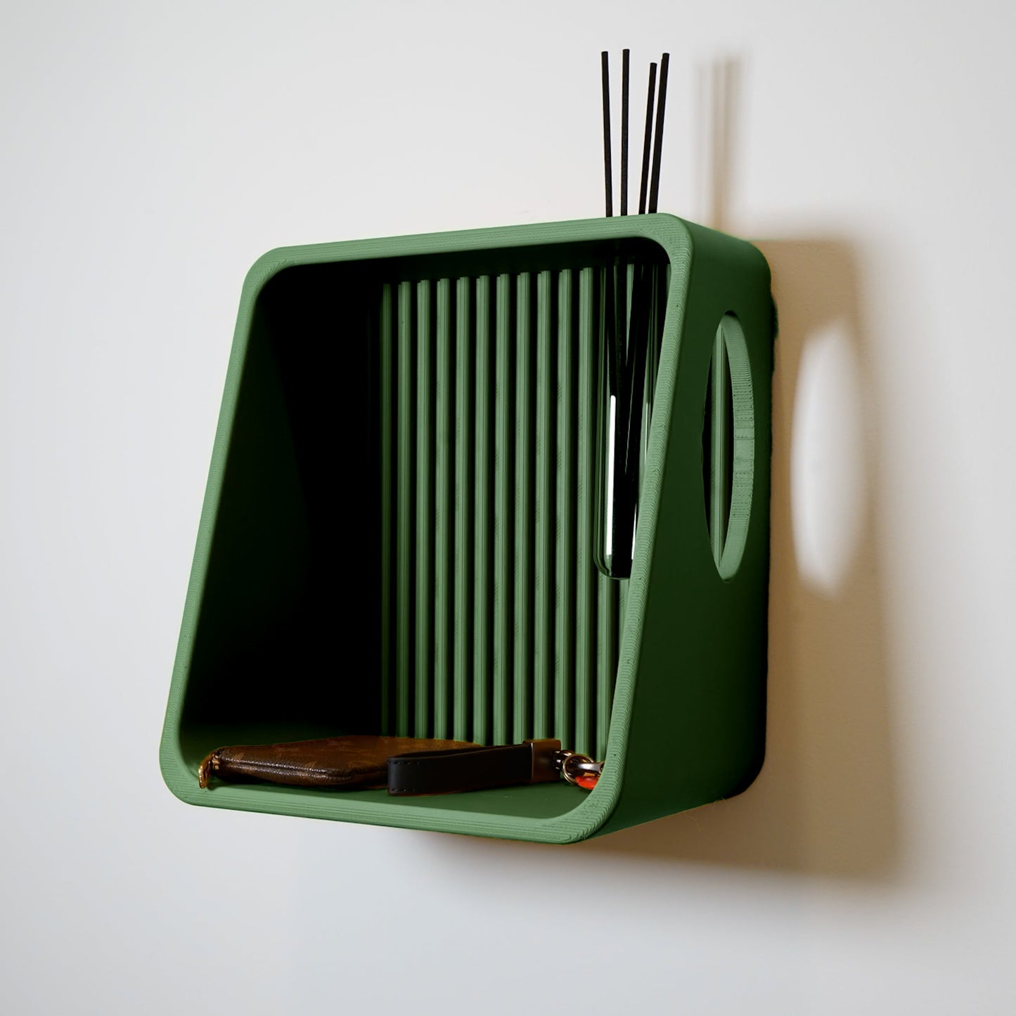 Modern Floating Wall Shelf, Unique Retro Home Decor, 3D Printed Propagation or Reed Diffuser Shelf, Wall Shelf Catchall, Entryway Decor by Rosebud HomeGoods