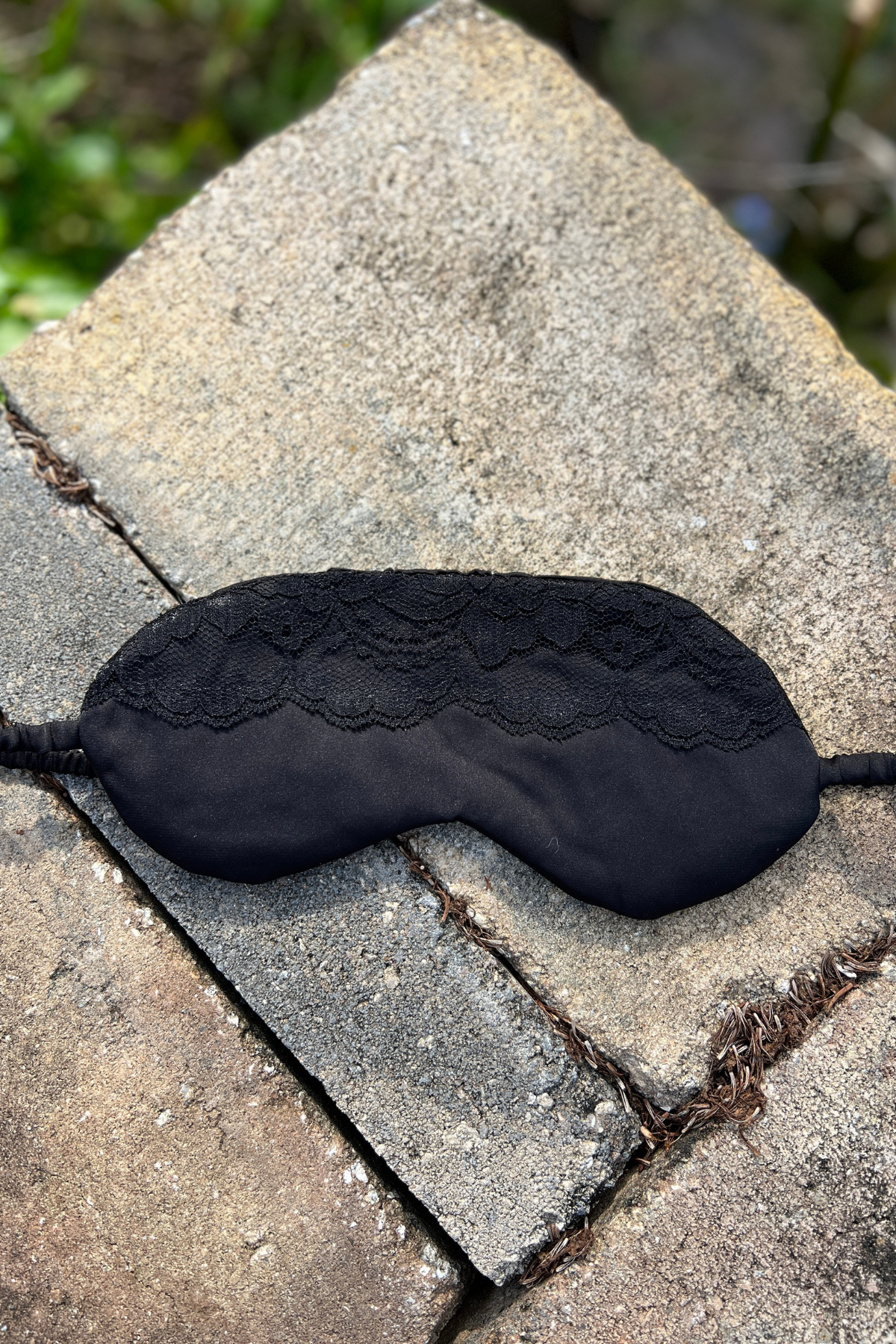 Sleep satin mask with lace by Angie's Showroom