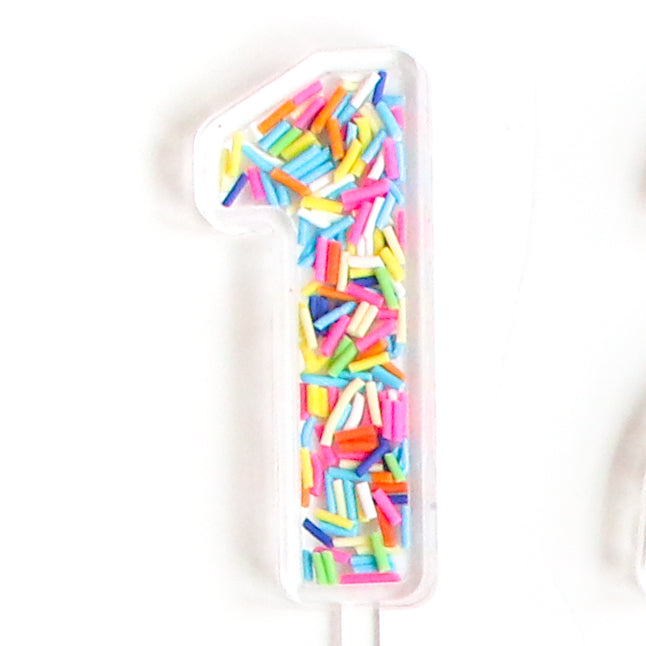 Sprinkle Number Acrylic cake toppers by Kailo Chic