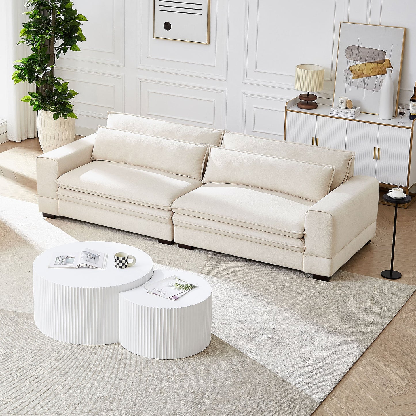 Modern Upholstered Mid-Century Sofa Couch by Blak Hom