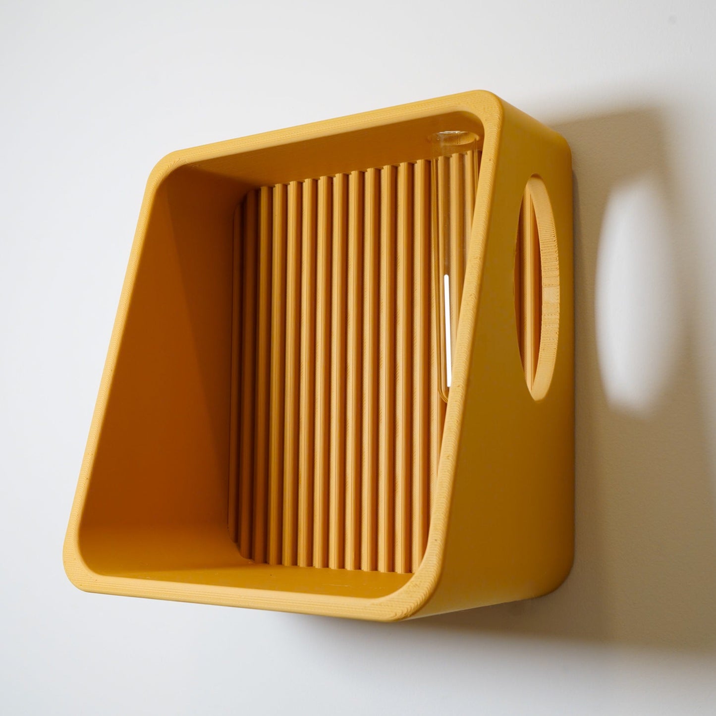 Modern Floating Wall Shelf, Unique Retro Home Decor, 3D Printed Propagation or Reed Diffuser Shelf, Wall Shelf Catchall, Entryway Decor by Rosebud HomeGoods