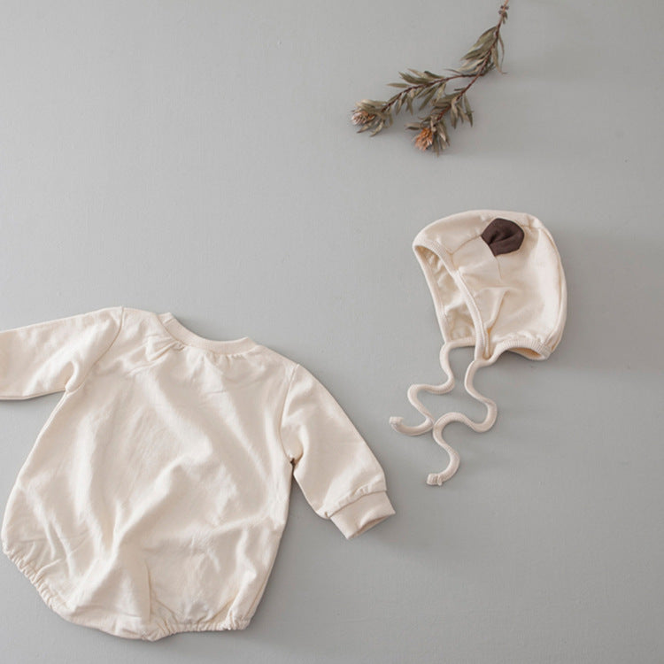 Baby 1pcs Cartoon Bear Graphic Simple Style Crotchets Jumpsuit by MyKids-USA™