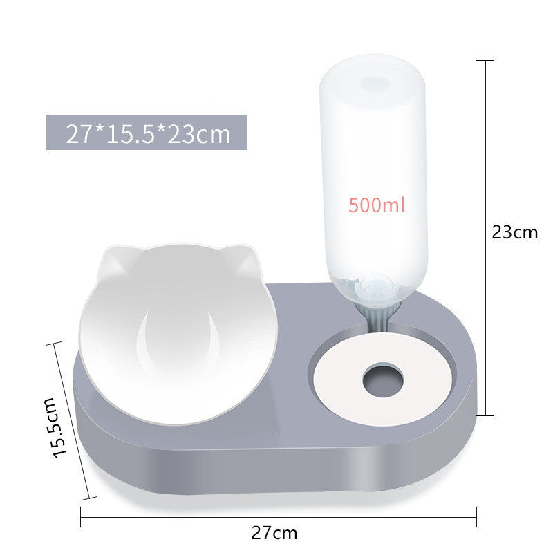 Dog & Cat Food Bowl & Automatic Water Dispenser by PetWithMe