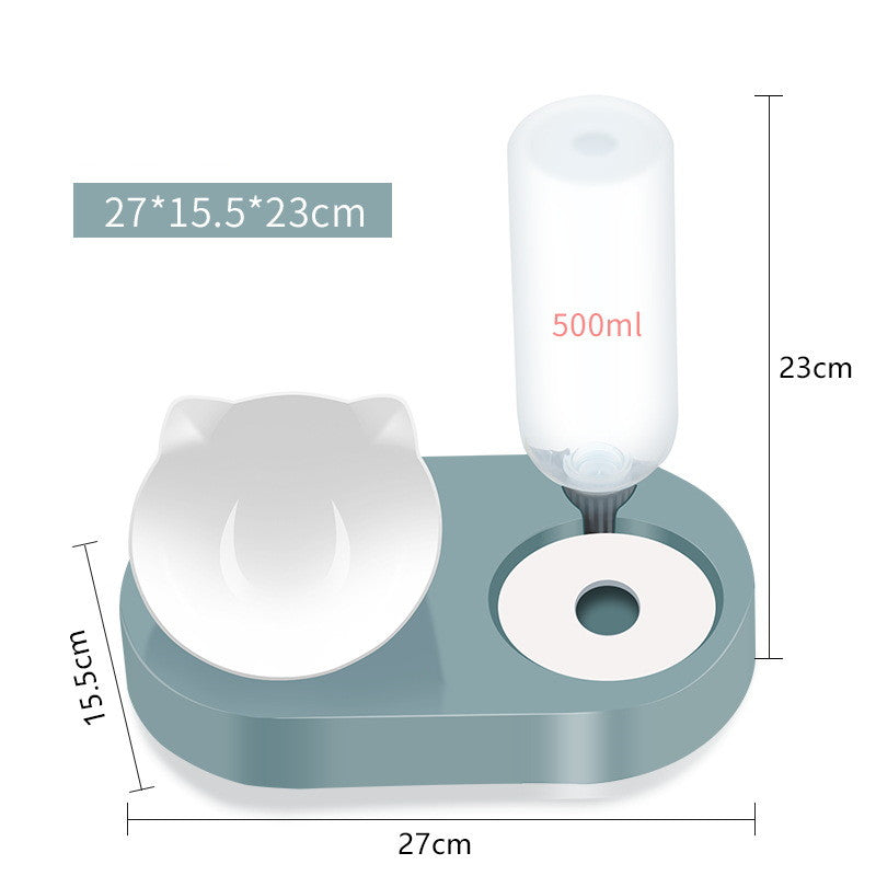 Dog & Cat Food Bowl & Automatic Water Dispenser by PetWithMe