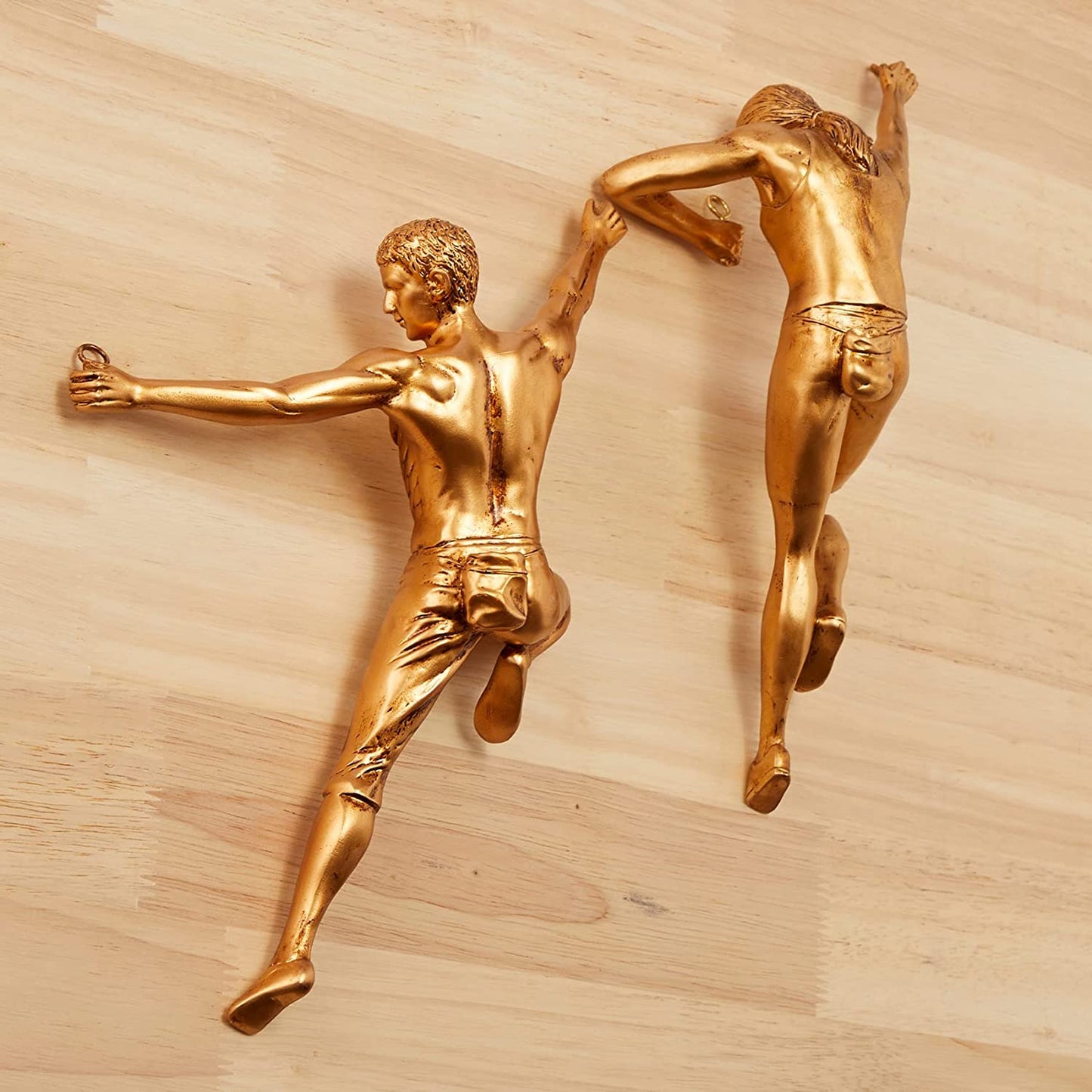 Tall Rock Climbing Wall Sculpture Figures, Wall Art Decor Sculpture by Gute (Set of 2) 11.5" - Man & Woman - Marathon Rappelling Perfect Bedroom Home Office Company Décor Gift, Sports & Outdoors by Gute Decor