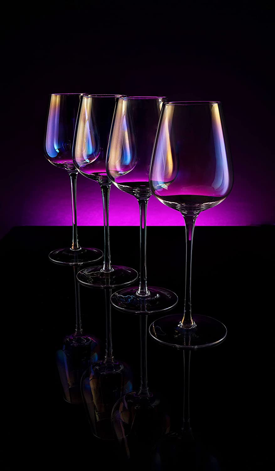 Iridescent Luster Large Radiance Wine Glasses - by The Wine Savant