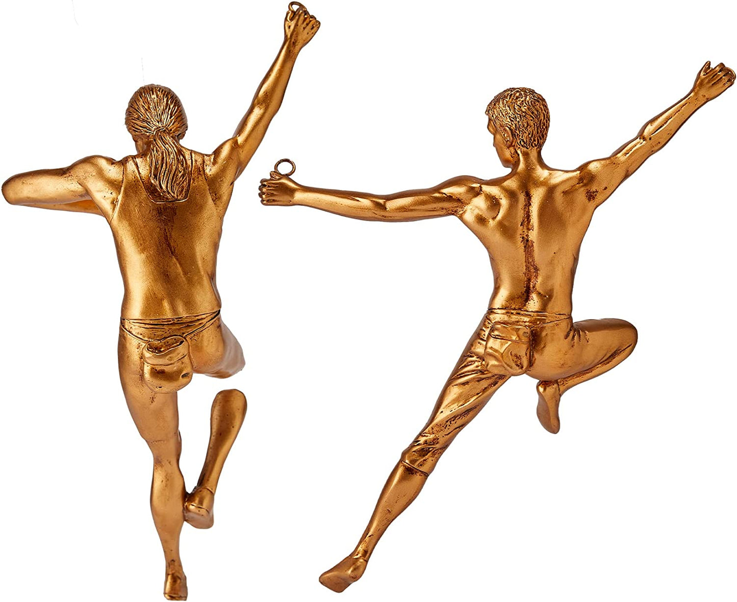 Tall Rock Climbing Wall Sculpture Figures, Wall Art Decor Sculpture by Gute (Set of 2) 11.5" - Man & Woman - Marathon Rappelling Perfect Bedroom Home Office Company Décor Gift, Sports & Outdoors by Gute Decor