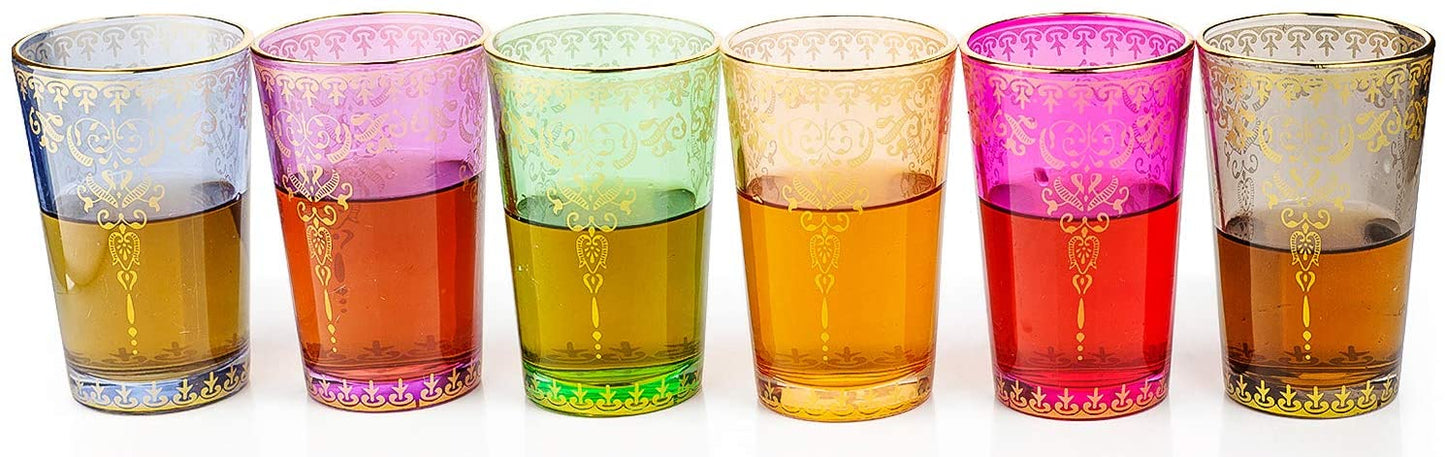 Moroccan Glasses Artisan Hand-Made 6 oz (Set of 6) - by The Wine Savant