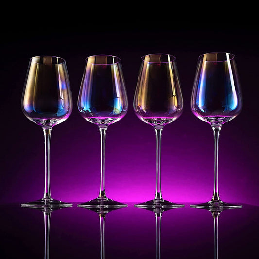 Iridescent Luster Large Radiance Wine Glasses - by The Wine Savant