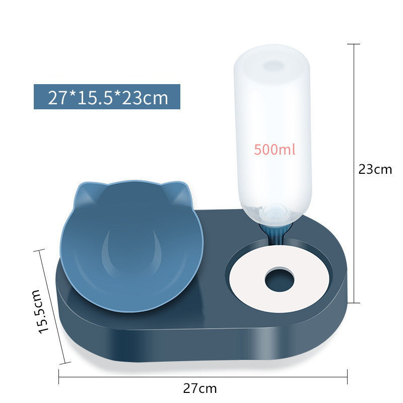 Dog & Cat Food Bowl & Automatic Water Dispenser by PetWithMe