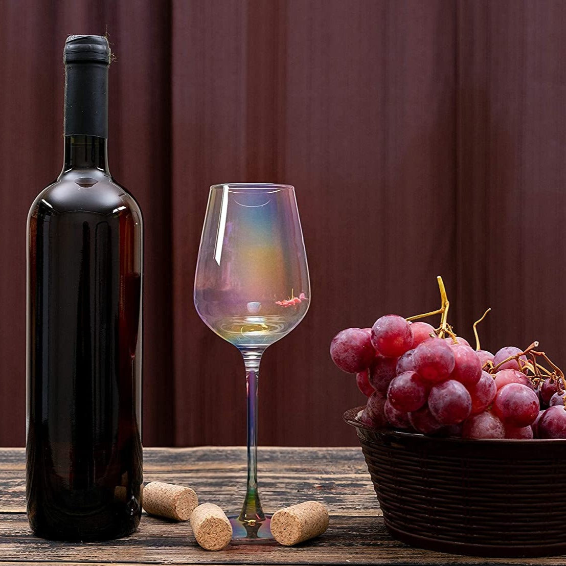 Iridescent Luster Large Radiance Wine Glasses - by The Wine Savant