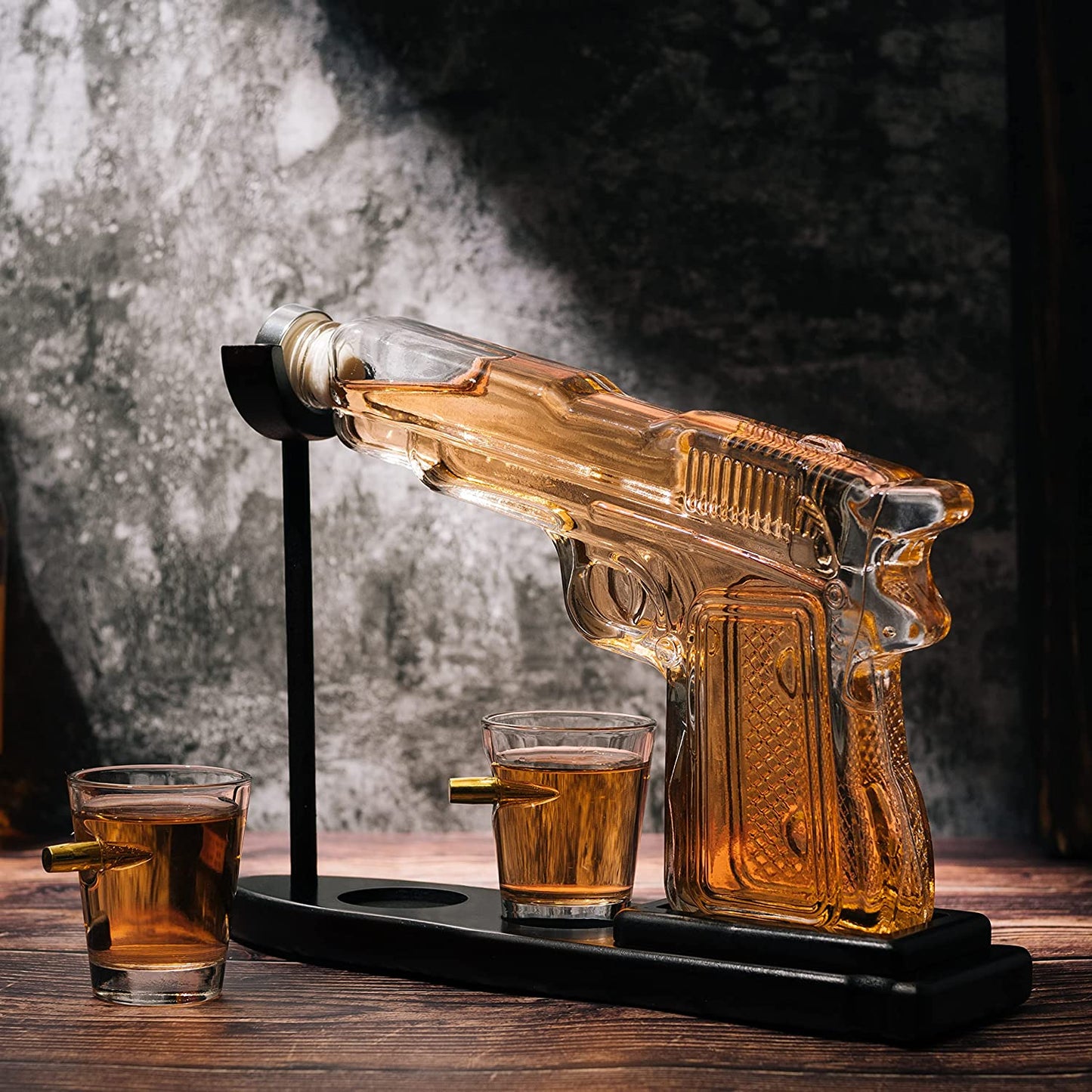 Clear Pistol Decanter Set - by The Wine Savant by