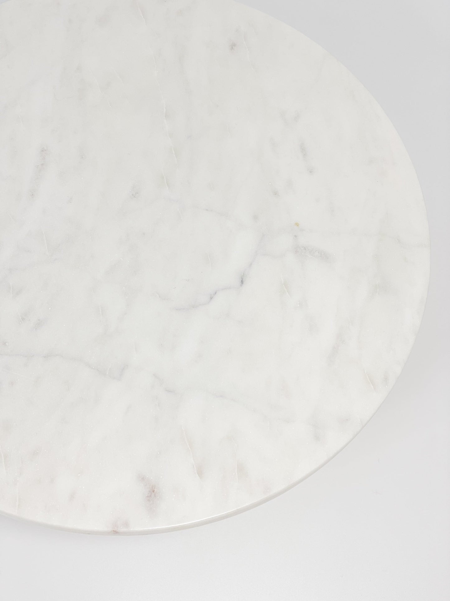 White Marble Cake Stand with Mother of Pearl Inlay by Anaya