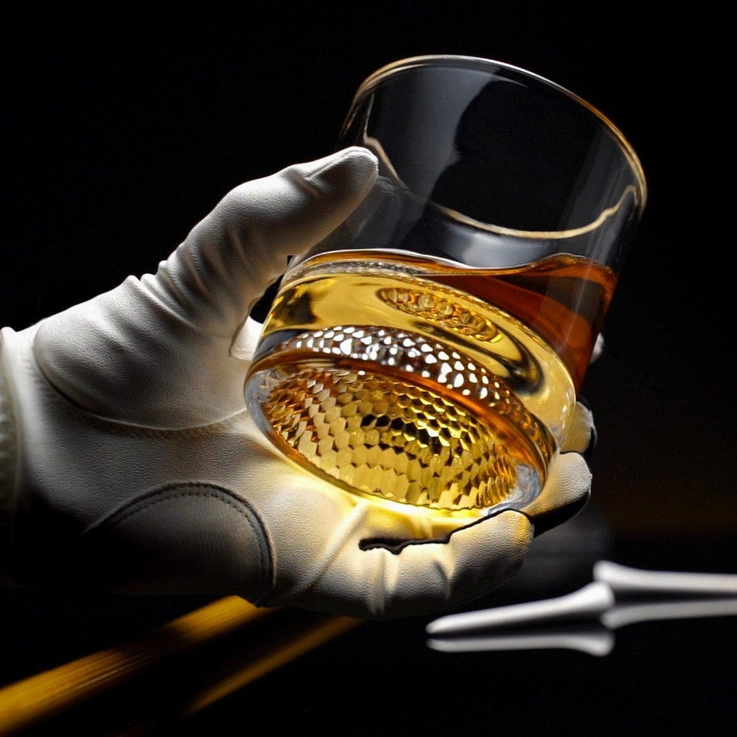 Golf Ball Whiskey Glasses Set of 4 - 8oz by The Wine Savant