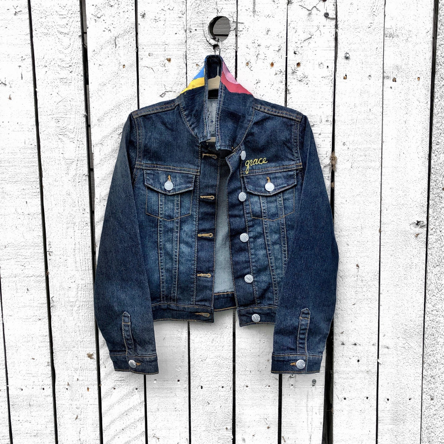 'WINK' DENIM JACKET - GIRLS by Wren + Glory
