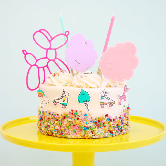 Cotton Candy Acrylic Cake Topper by Kailo Chic