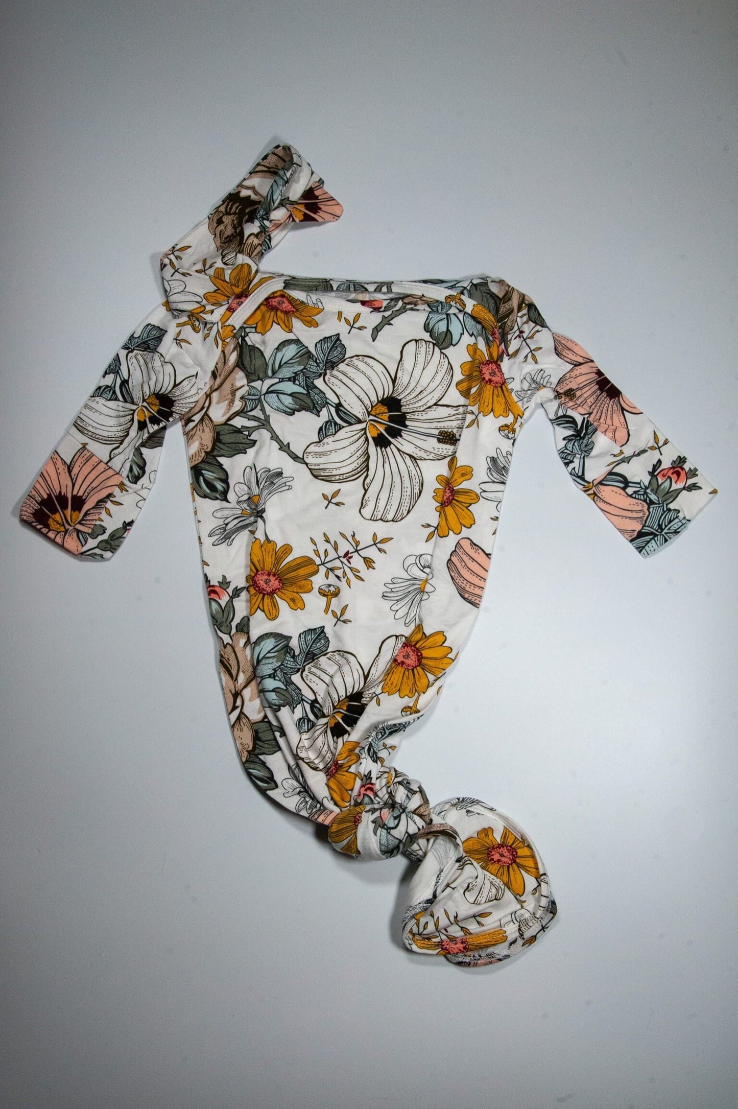 Knotted Gown Gift Bundle w/ Headband & Blanket - (0-3mo) by embé®