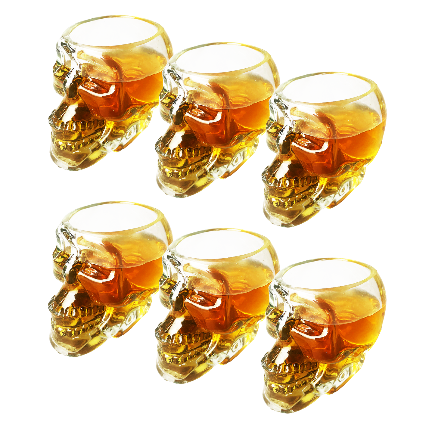 Skull 3 oz Shot Glasses (Set of 6) - by The Wine Savant