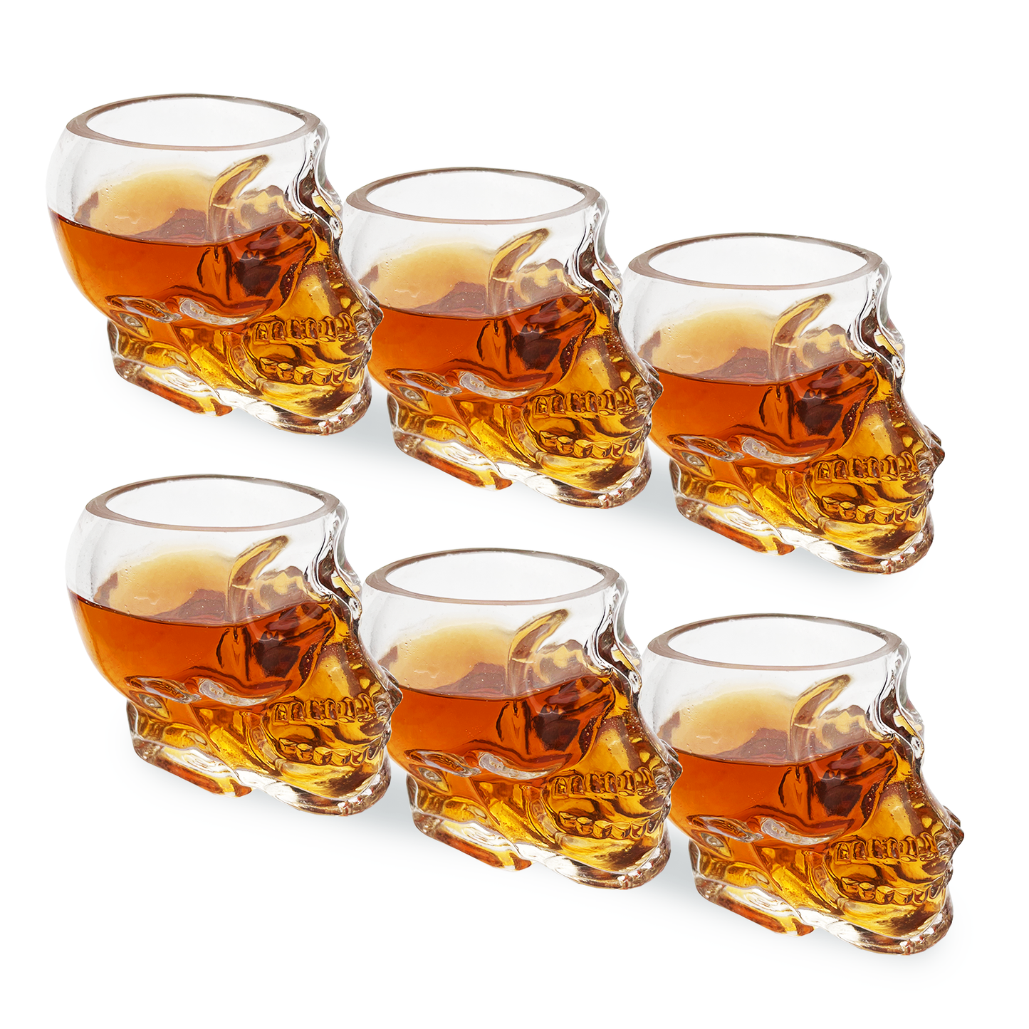 Skull 3 oz Shot Glasses (Set of 6) - by The Wine Savant