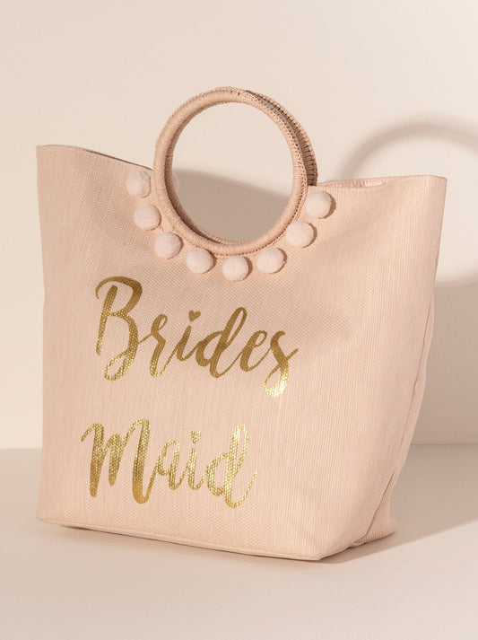 Shiraleah Mia "Bridesmaid" Bridal Tote, Blush by Shiraleah