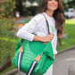 Shiraleah Ezra Quilted Nylon Travel Tote, Green by Shiraleah