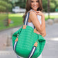 Shiraleah Ezra Quilted Nylon Travel Tote, Green by Shiraleah