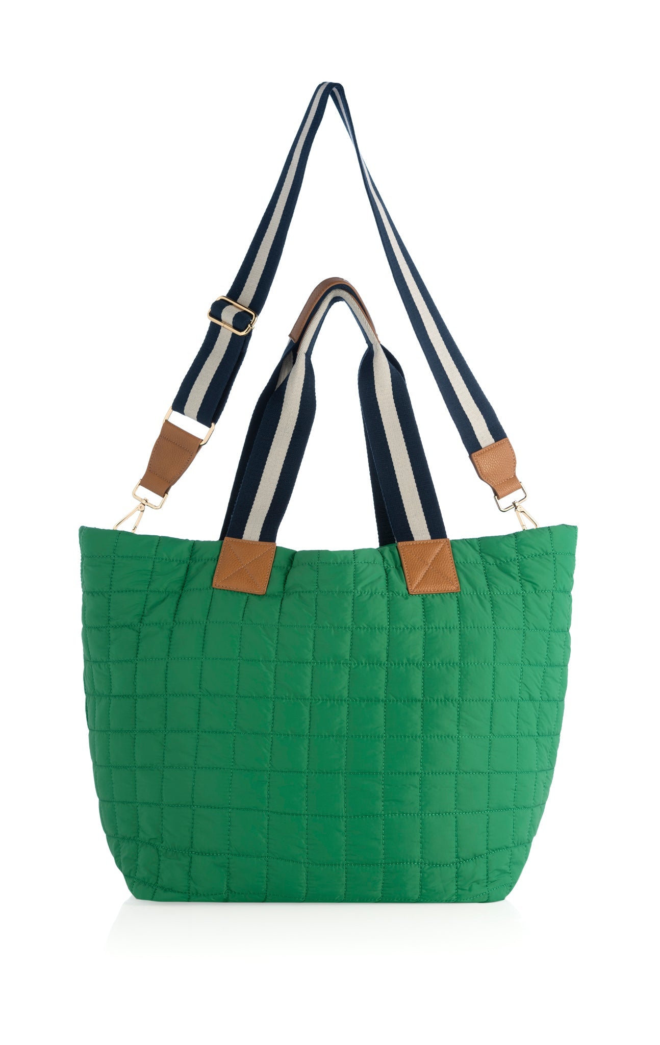 Shiraleah Ezra Quilted Nylon Travel Tote, Green by Shiraleah