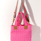 Shiraleah Ezra Quilted Nylon Tote, Pink by Shiraleah