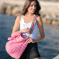 Shiraleah Ezra Quilted Nylon Tote, Pink by Shiraleah