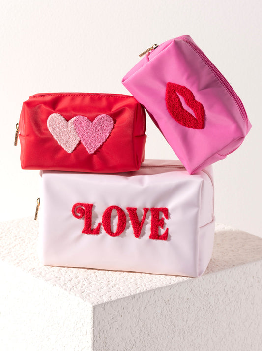 Shiraleah Cara Lips Cosmetic Pouch, Pink by Shiraleah