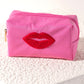 Shiraleah Cara Lips Cosmetic Pouch, Pink by Shiraleah