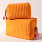 Shiraleah Ezra Quilted Nylon Large Cosmetic Pouch, Orange by Shiraleah