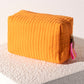 Shiraleah Ezra Quilted Nylon Large Cosmetic Pouch, Orange by Shiraleah