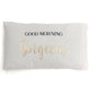 Shiraleah Set Of 2 "Good Morning Gorgeous / Hello There Handsome" Standard Pillow Cases,Ivory - FINAL SALE ONLY by Shiraleah