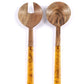 Shiraleah Galapagos Wood Salad Servers, Brown - FINAL SALE ONLY by Shiraleah