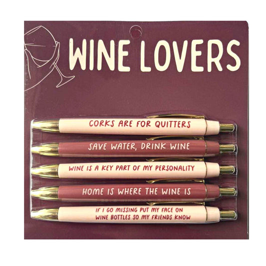 Wine Lovers Pen Set by Fun Club