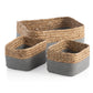 Shiraleah Assorted Set of 3 Dalton Cotton Rope Organizer Baskets, Grey by Shiraleah