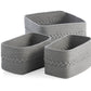 Shiraleah Assorted Set of 3 Dharma Cotton Rope Organizer Baskets, Grey by Shiraleah