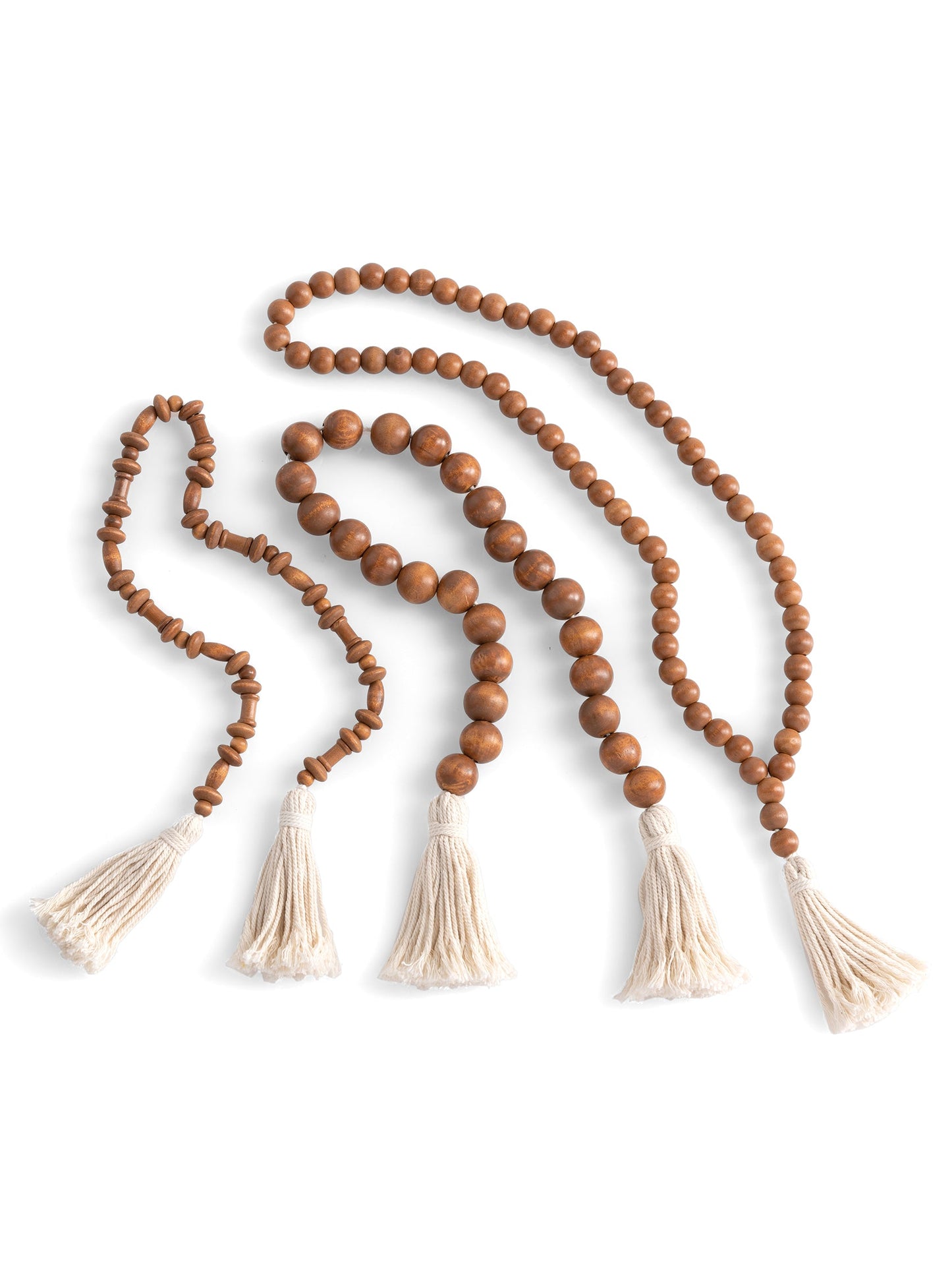 Shiraleah Assorted Set of 3 Wood Prayer Beads, Brown - FINAL SALE ONLY by Shiraleah