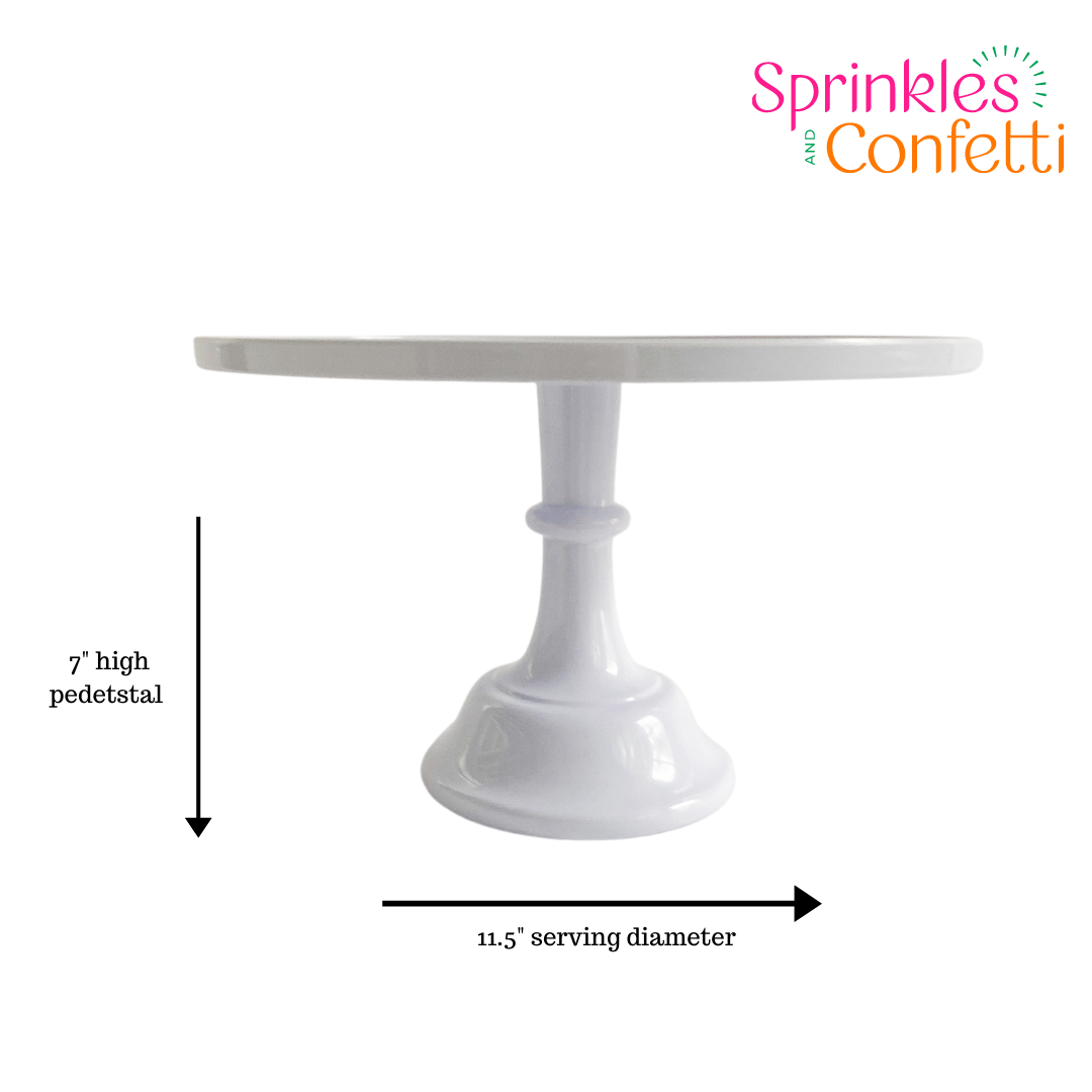 White Pedestal Cake Stand by Sprinkles & Confetti | Party Boxes & Party Supplies