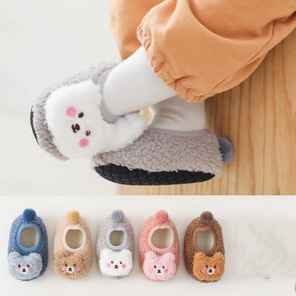 Baby 3D Cartoon Bear Patched Pattern Non-Slip Warm Shoes by MyKids-USA™