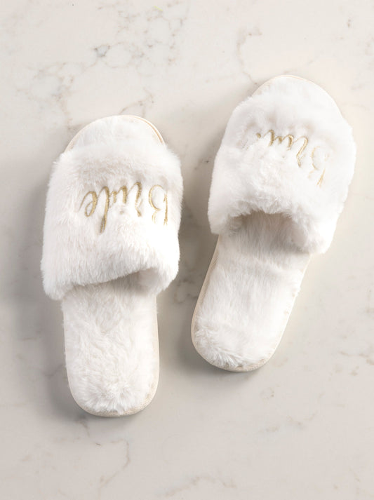 Shiraleah "Bride" Slippers, Ivory by Shiraleah