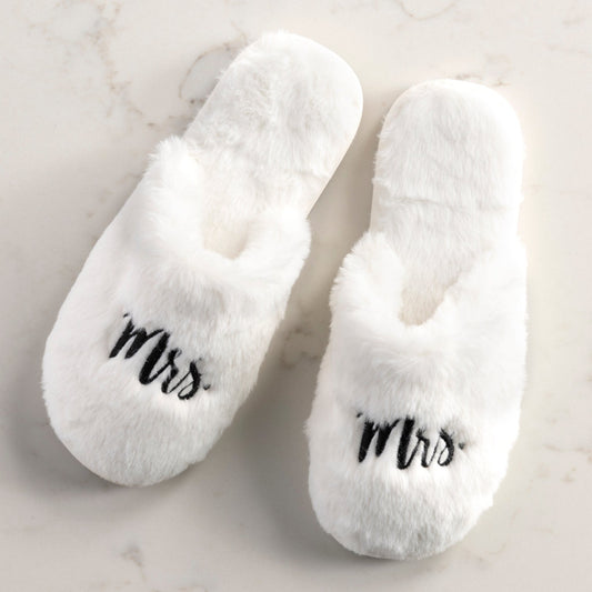 Shiraleah "Mrs" Bridal Slippers, Ivory by Shiraleah